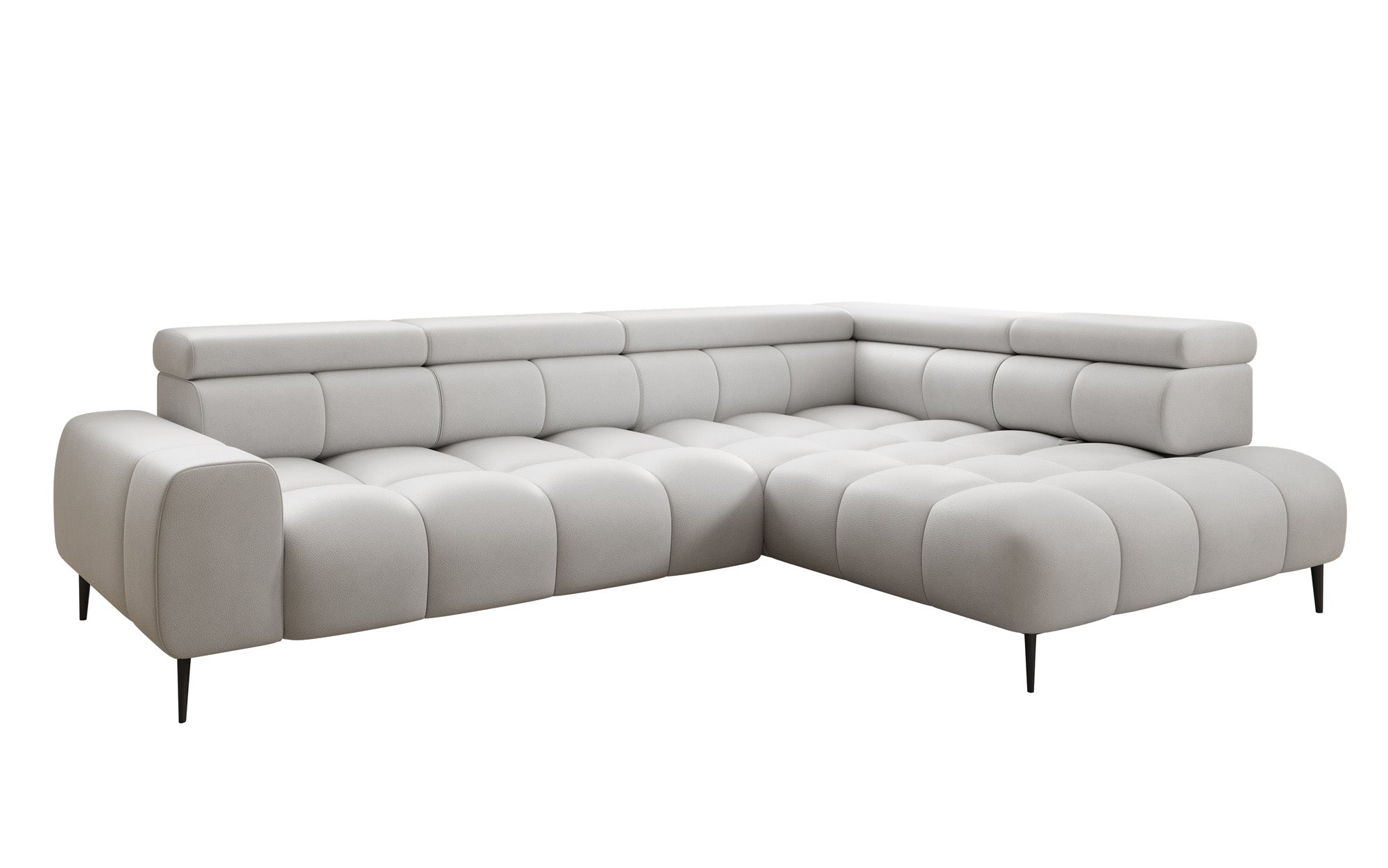 Designer Sofa Ceora L mat elektrescher Schloffunktioun an verstellbarer Récklehne a Echtläder