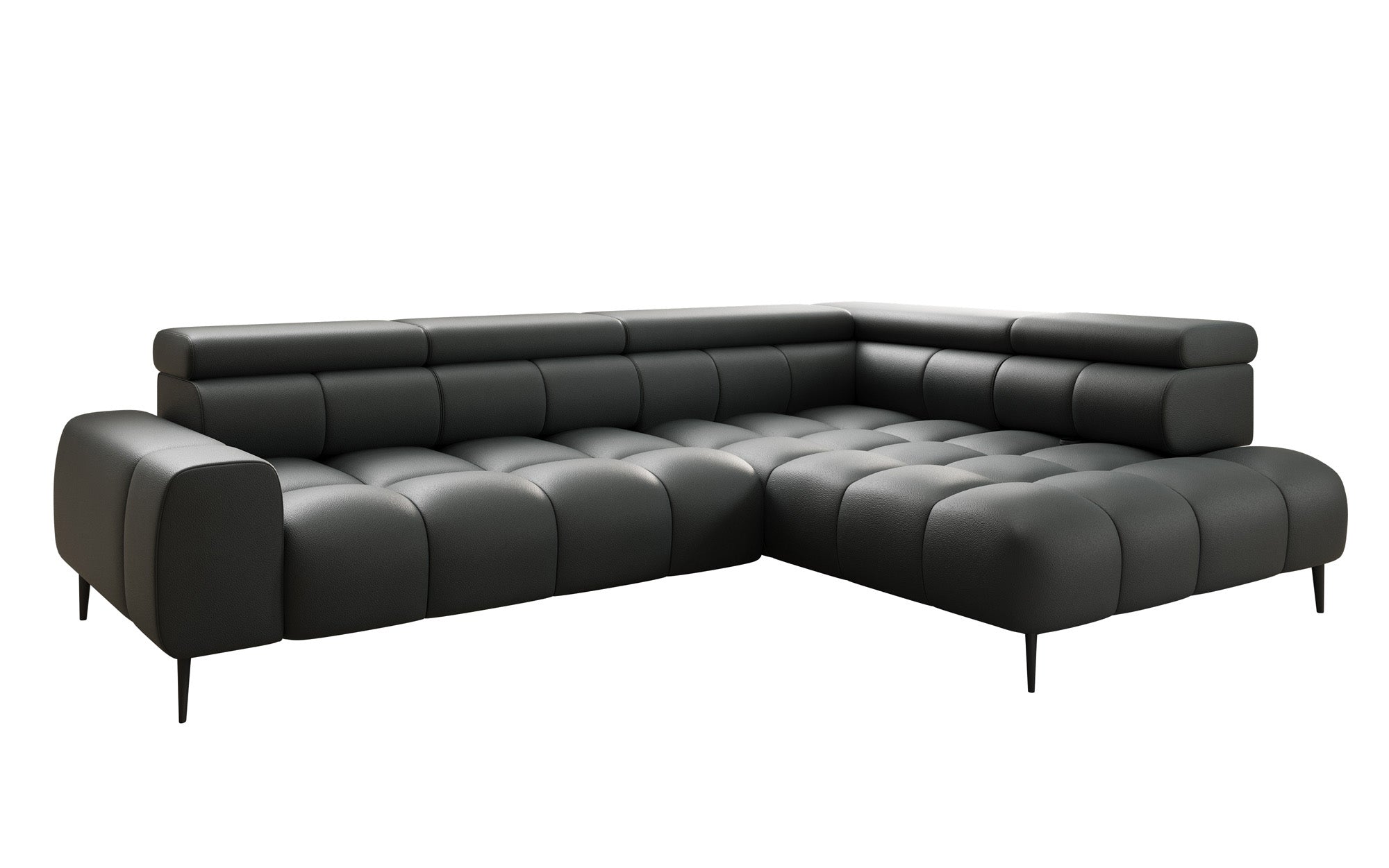 Designer Sofa Ceora L mat elektrescher Schloffunktioun an verstellbarer Récklehne a Echtläder