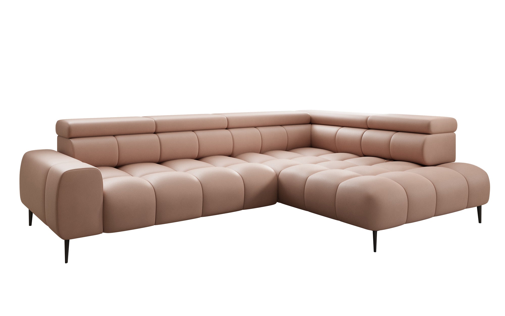 Designer Sofa Ceora L mat elektrescher Schloffunktioun an verstellbarer Récklehne a Echtläder