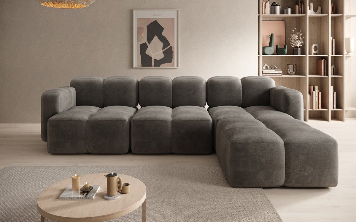 Designer L Sofa Celly aus Samt