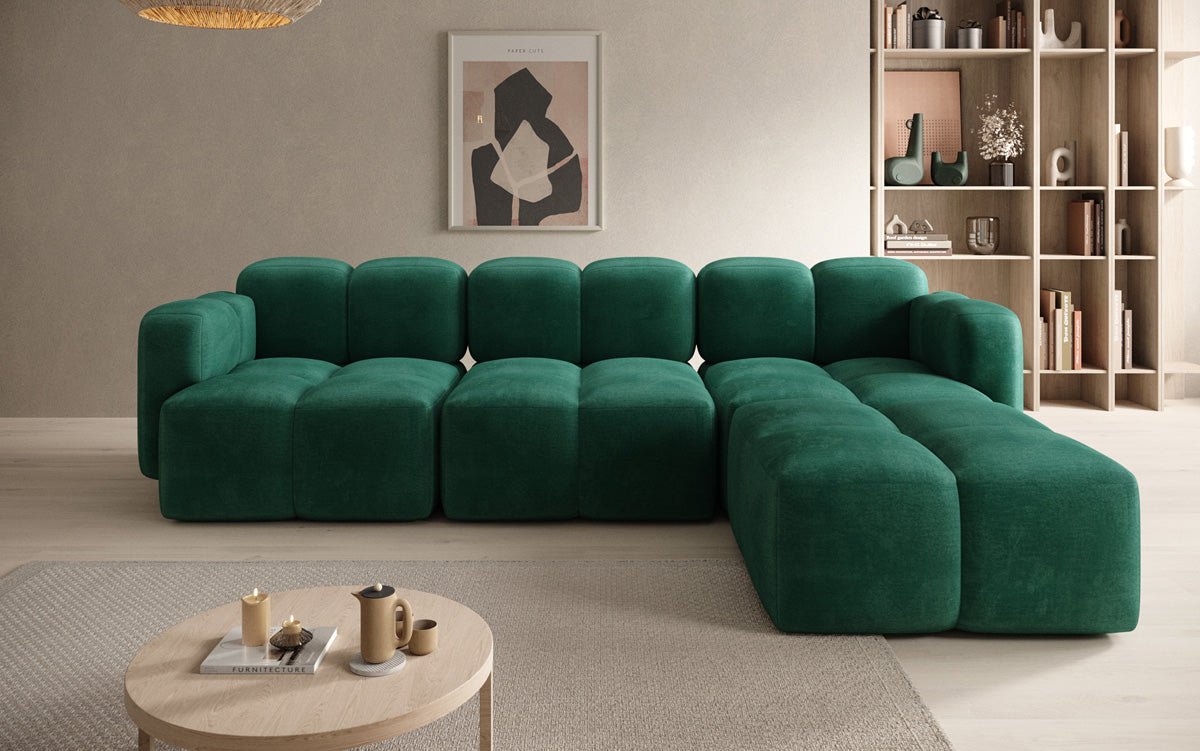 Designer L Sofa Celly aus Samt