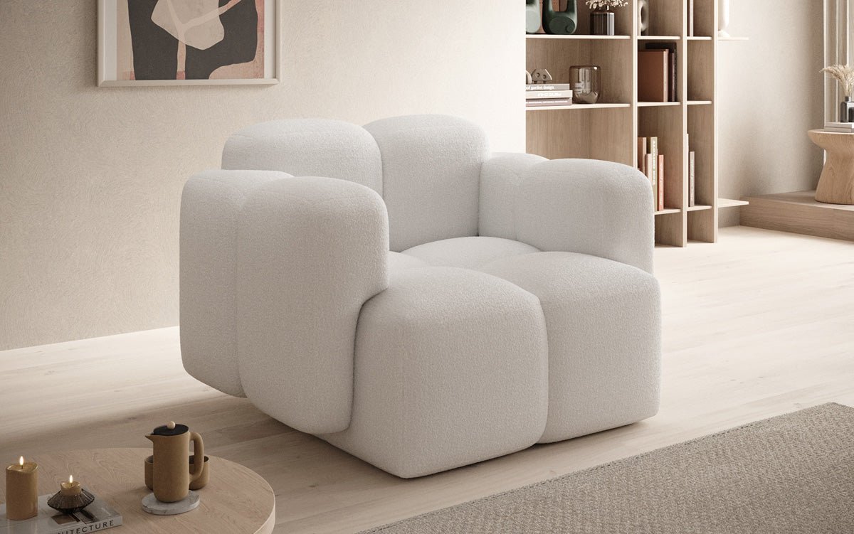 Designer Sofa-Sessel Celly a Bouclé
