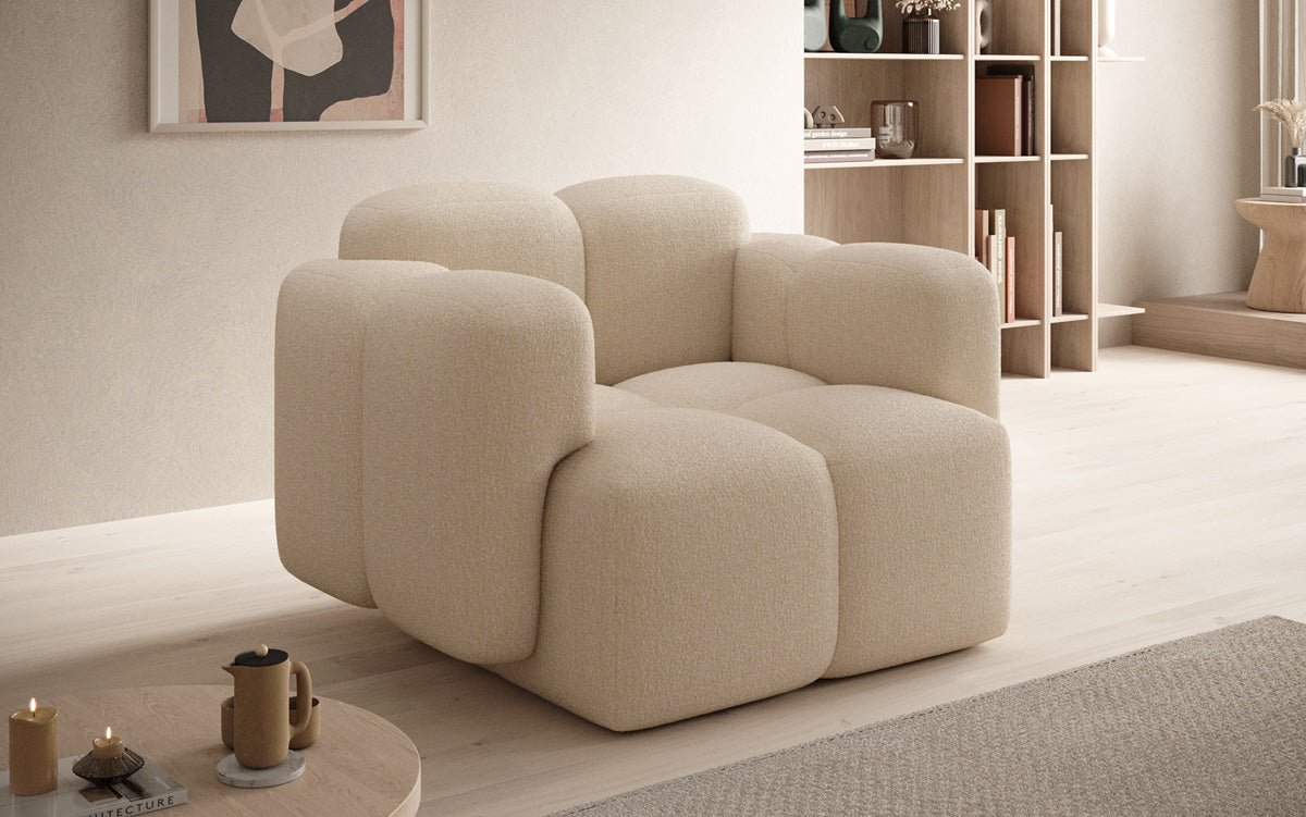 Designer Sofa-Sessel Celly a Bouclé