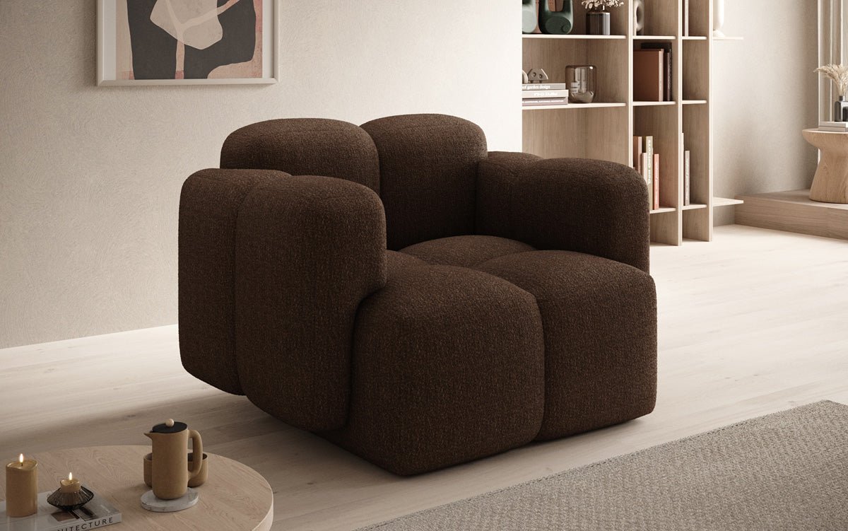Designer Sofa-Sessel Celly a Bouclé
