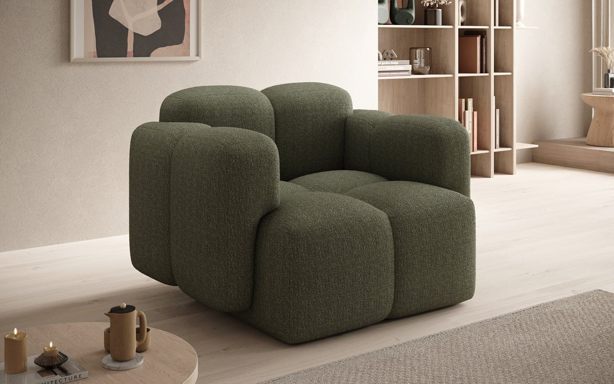 Designer Sofa-Sessel Celly a Bouclé