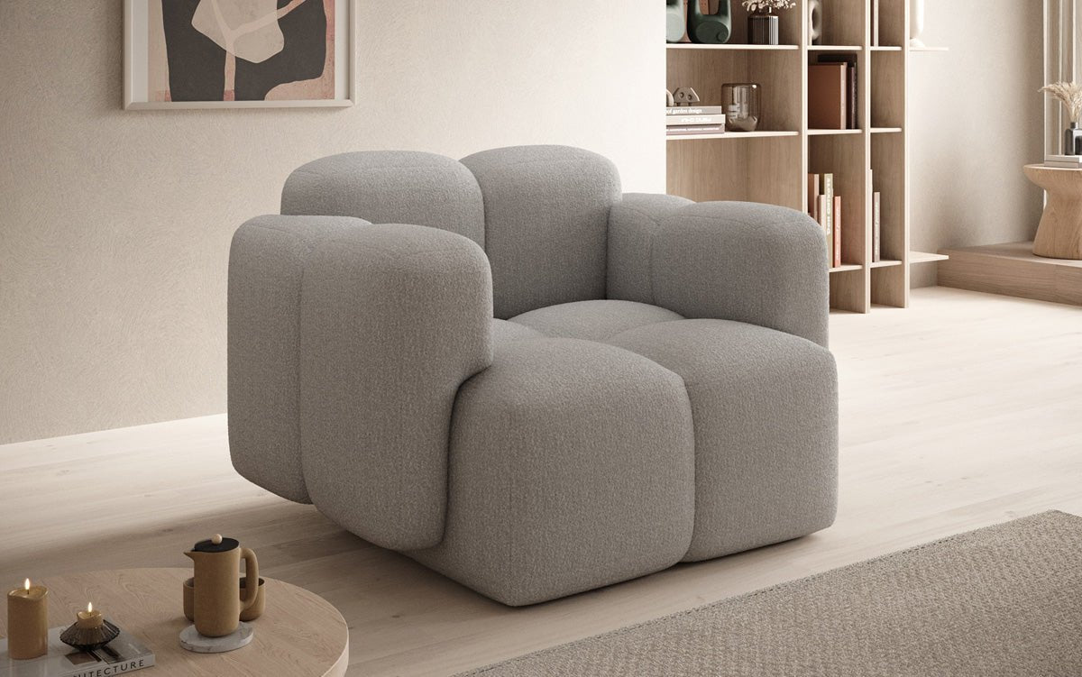 Designer Sofa-Sessel Celly a Bouclé