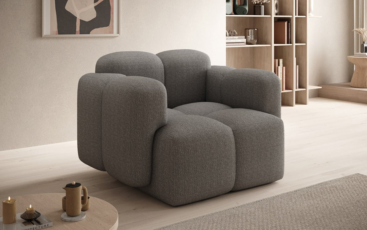 Designer Sofa-Sessel Celly a Bouclé