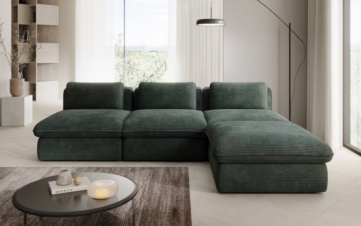 Designer L Sofa Kuschel am Cord
