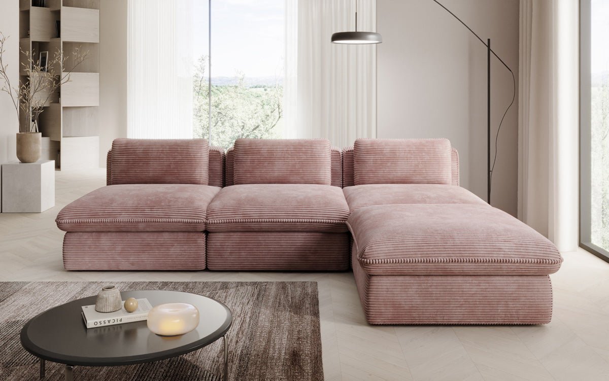 Designer L Sofa Kuschel am Cord