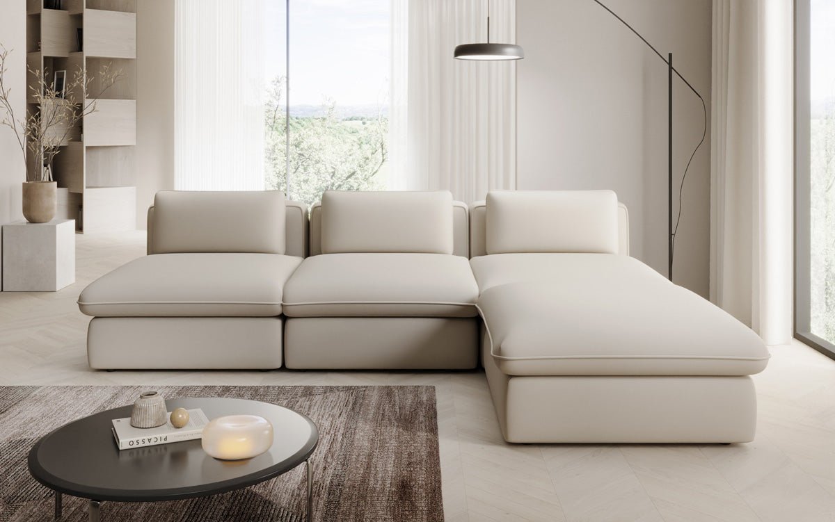 Designer L Sofa Kuschel a Stoff