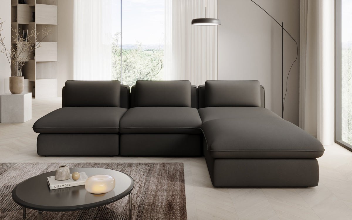 Designer L Sofa Kuschel a Stoff