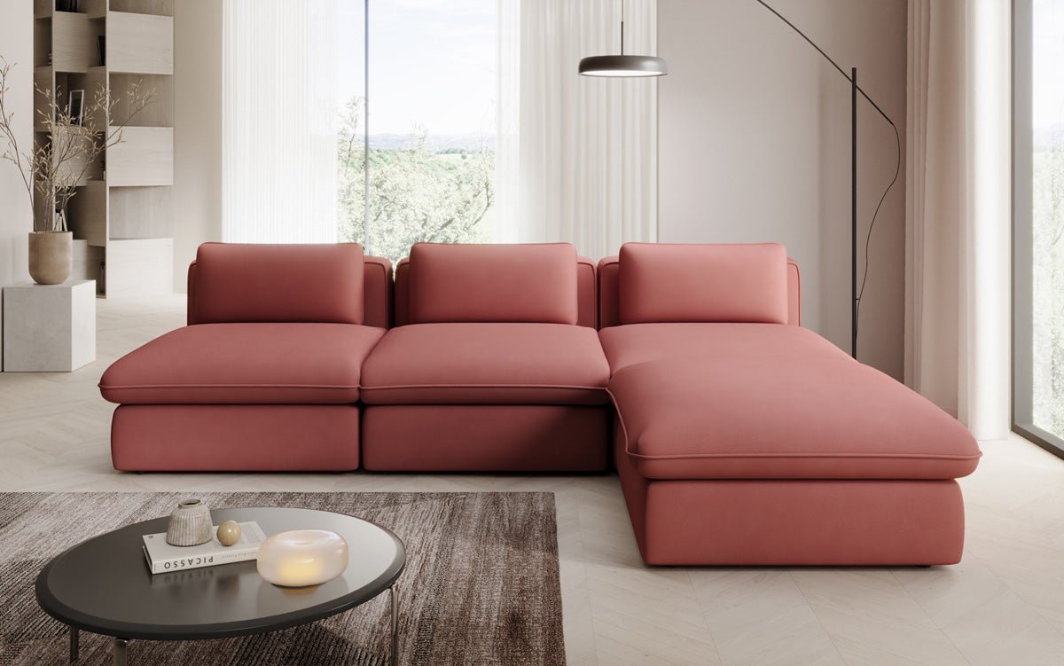 Designer L Sofa Kuschel a Stoff