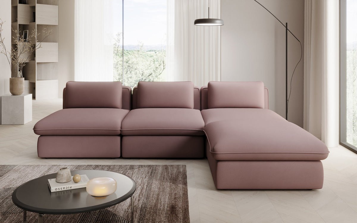 Designer L Sofa Kuschel a Stoff
