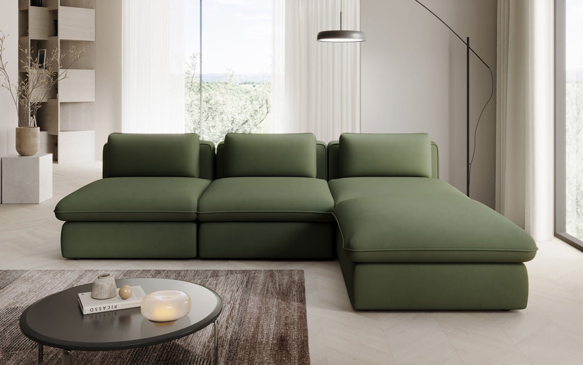 Designer L Sofa Kuschel a Stoff