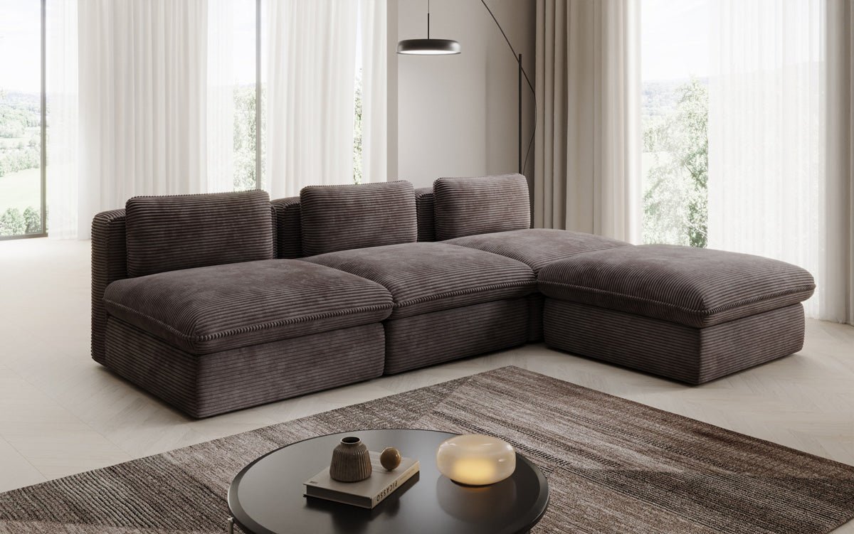 Designer L Sofa Kuschel am Cord