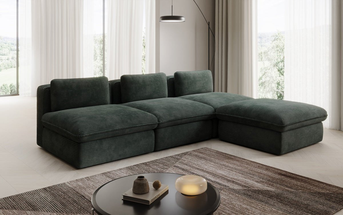 Designer L Sofa Kuschel am Cord