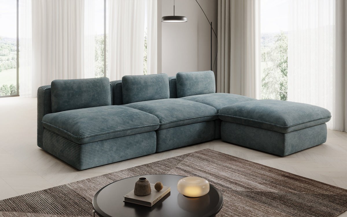 Designer L Sofa Kuschel am Cord