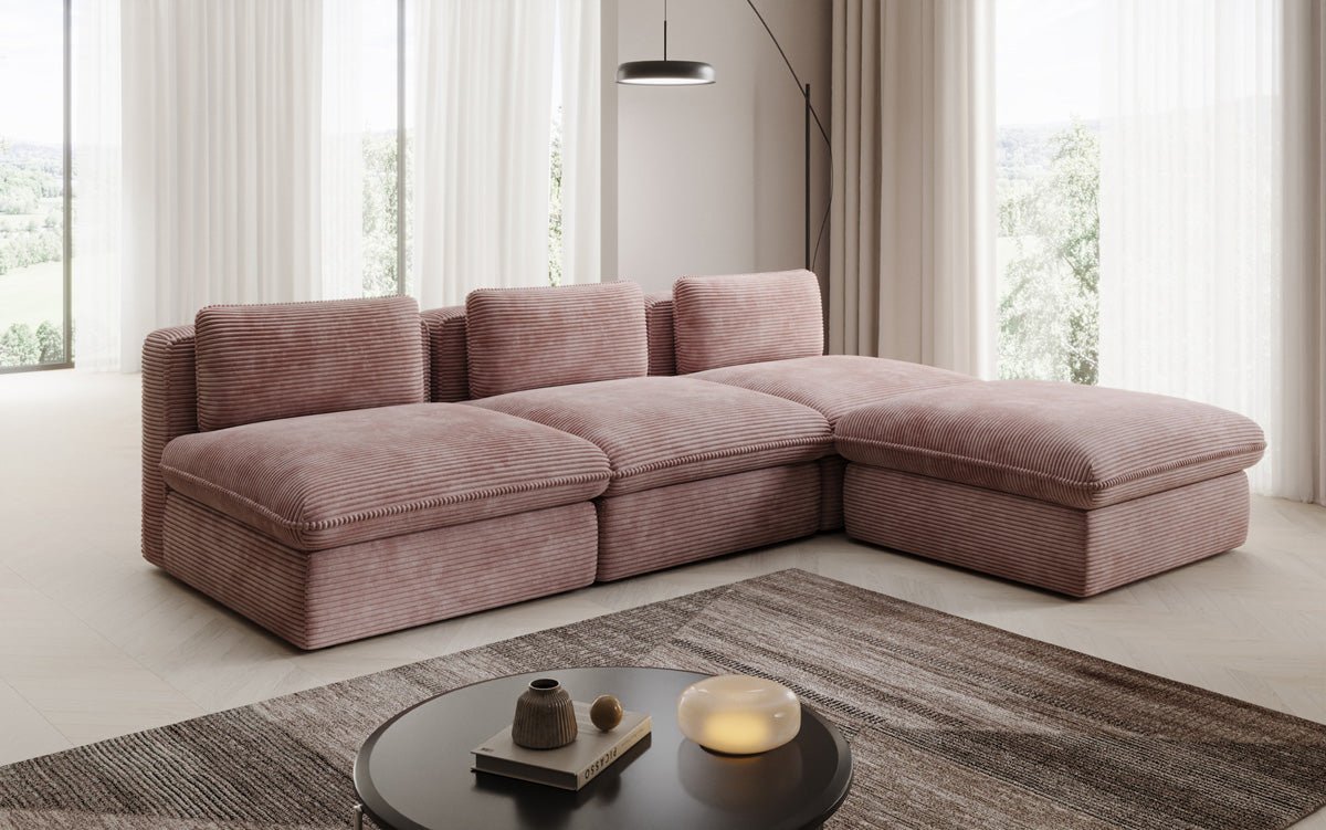 Designer L Sofa Kuschel am Cord