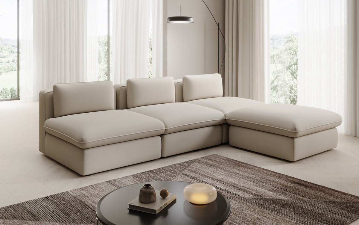 Designer L Sofa Kuschel a Stoff