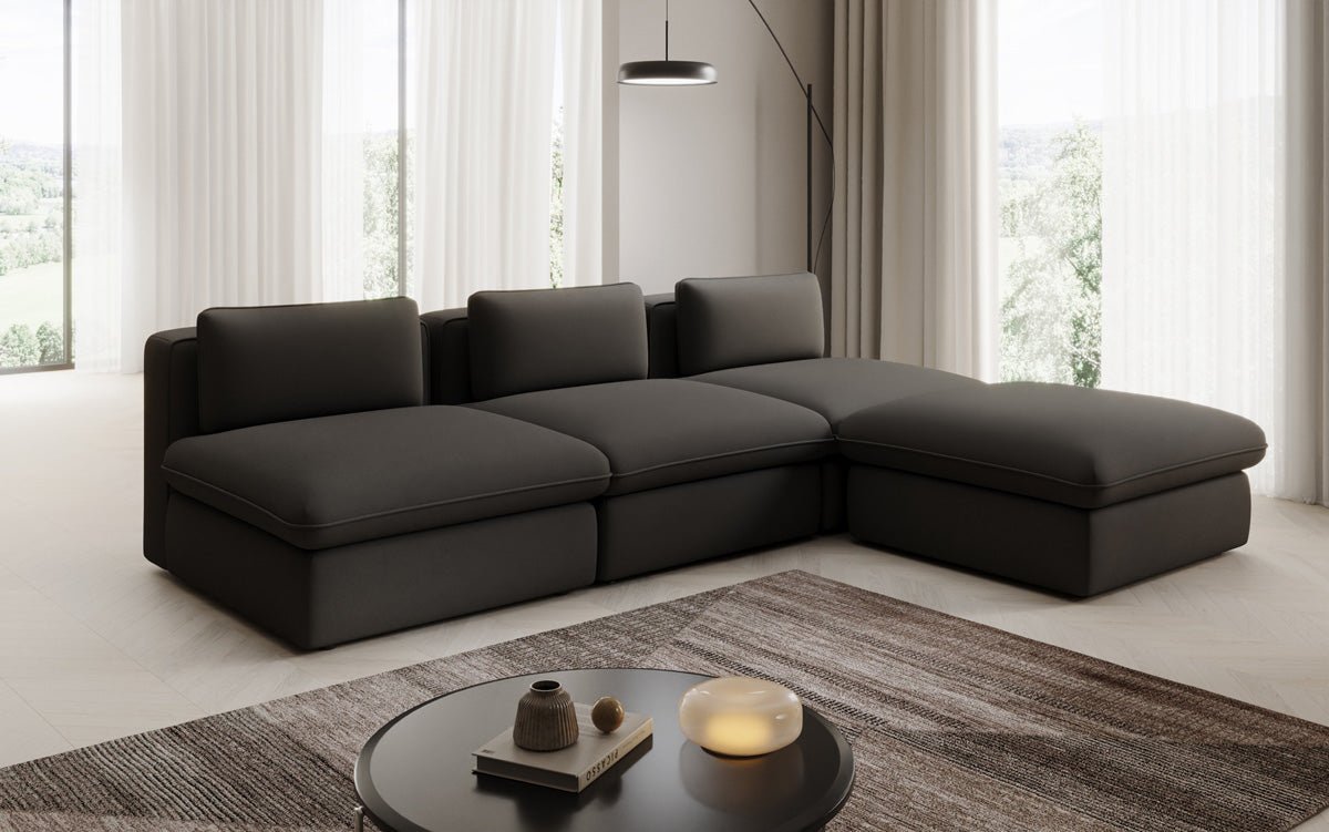 Designer L Sofa Kuschel a Stoff