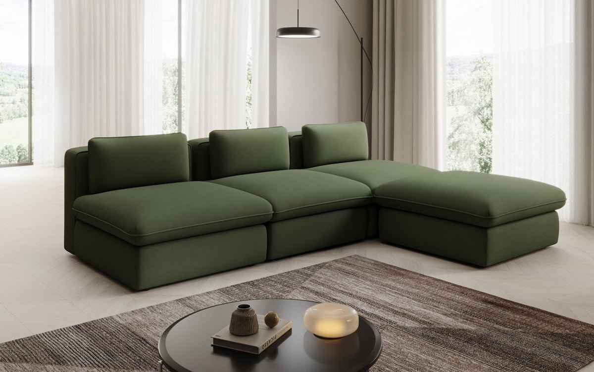 Designer L Sofa Kuschel a Stoff