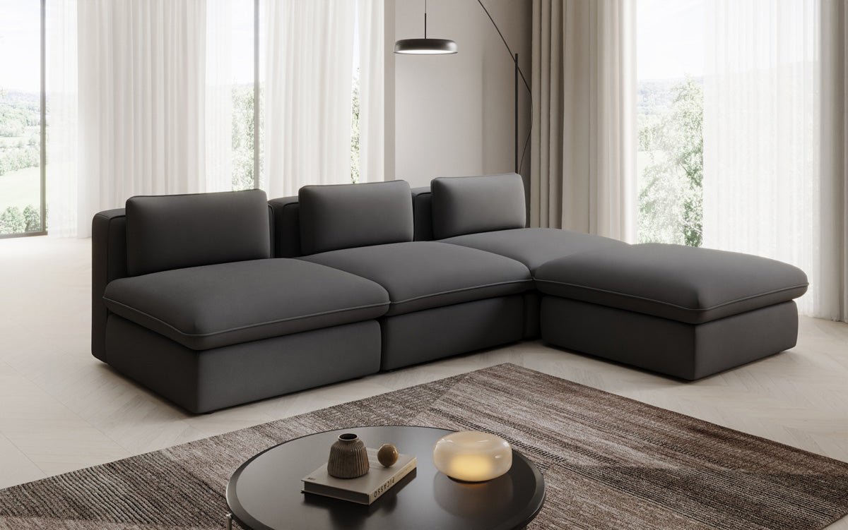 Designer L Sofa Kuschel a Stoff