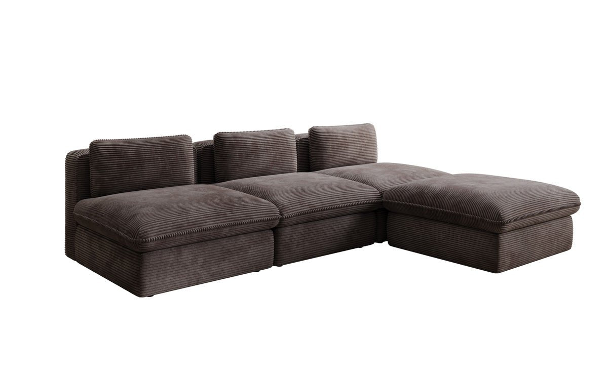 Designer L Sofa Kuschel am Cord