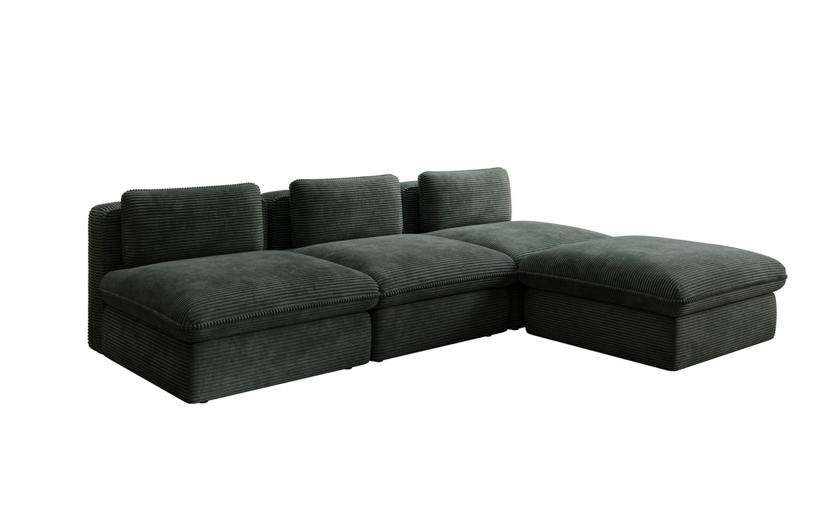 Designer L Sofa Kuschel am Cord