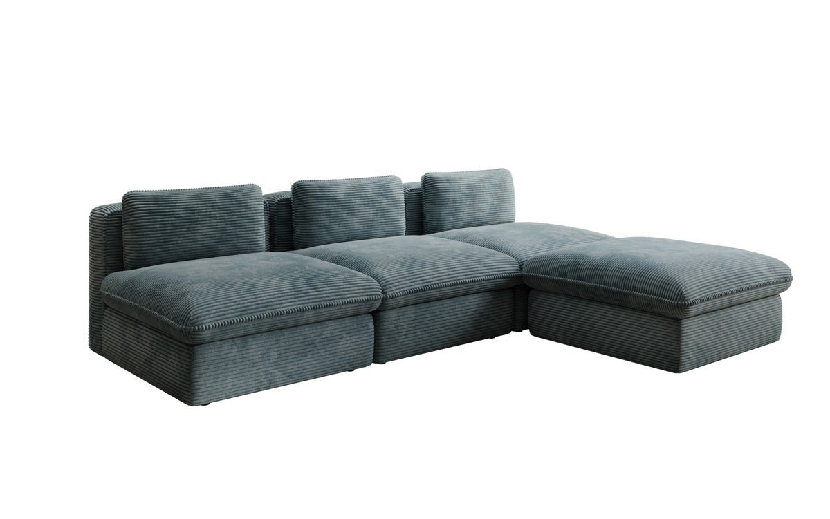 Designer L Sofa Kuschel am Cord