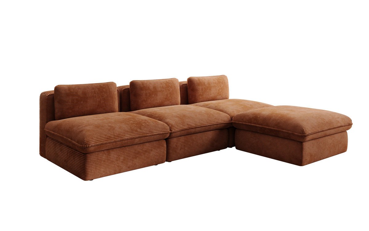 Designer L Sofa Kuschel am Cord