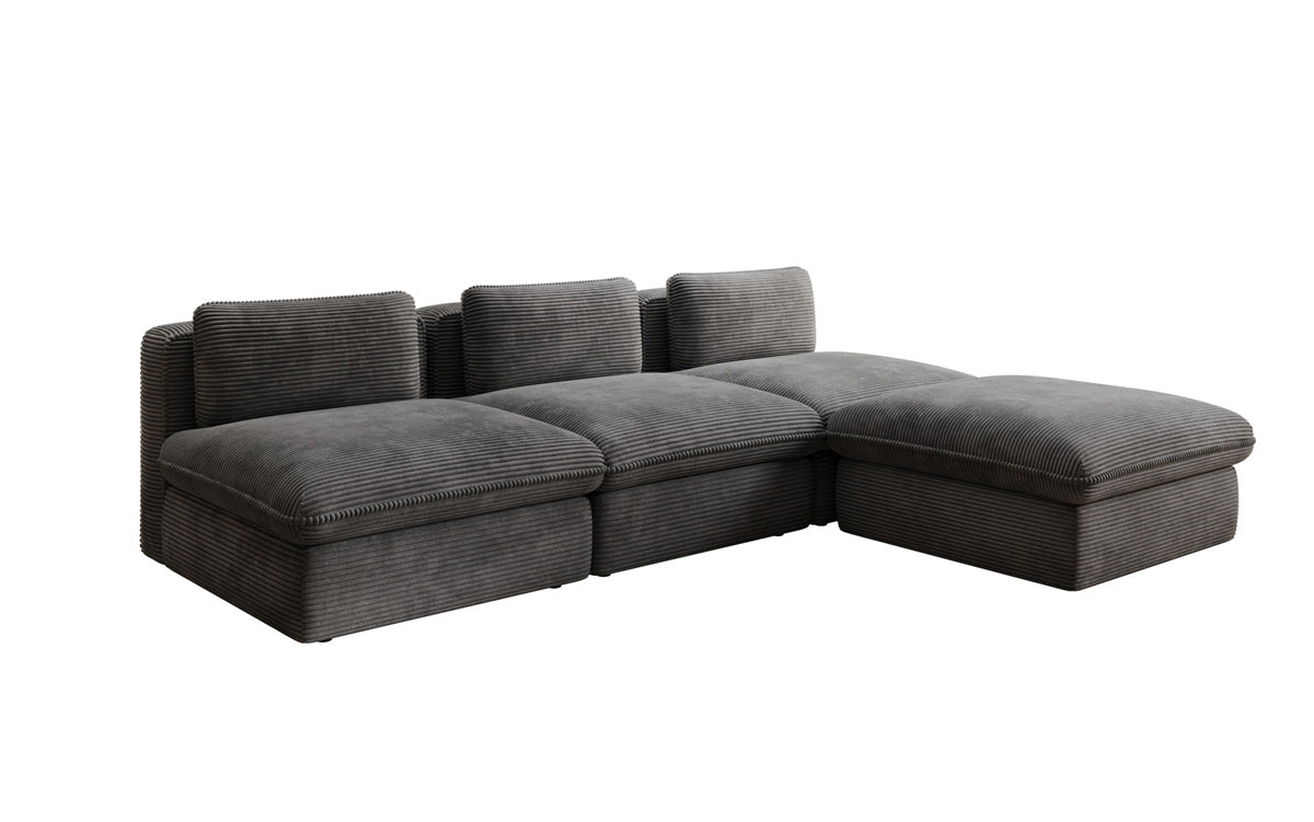 Designer L Sofa Kuschel am Cord