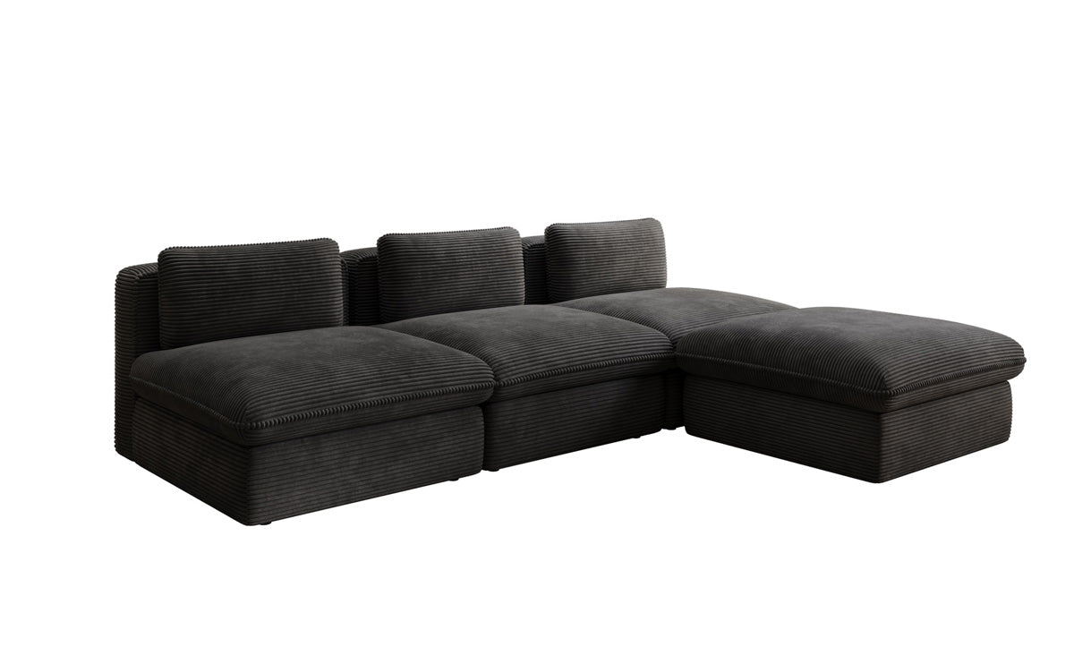 Designer L Sofa Kuschel am Cord