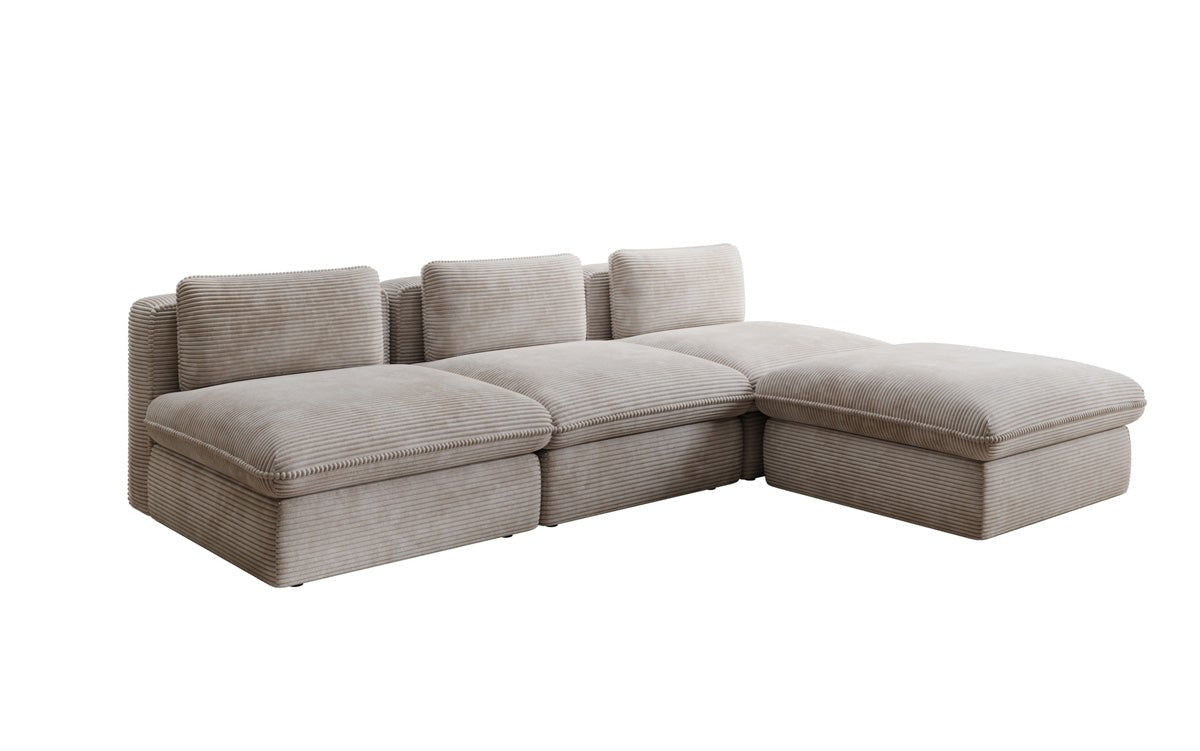 Designer L Sofa Kuschel am Cord