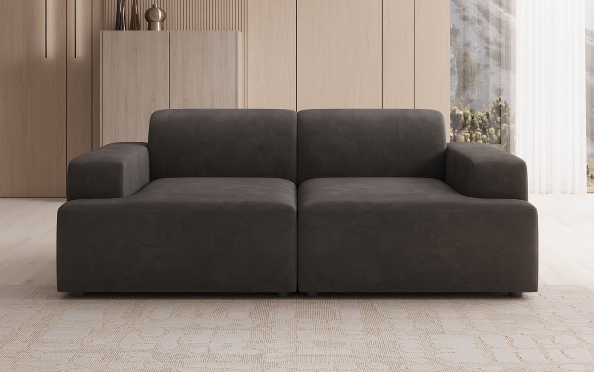 Designer 2-Sëtz Sofa Monza a Samt