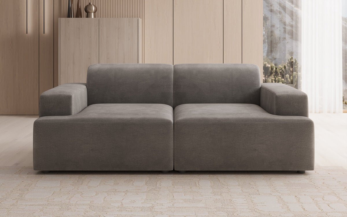 Designer 2 Sitzer Sofa Monza in Samt