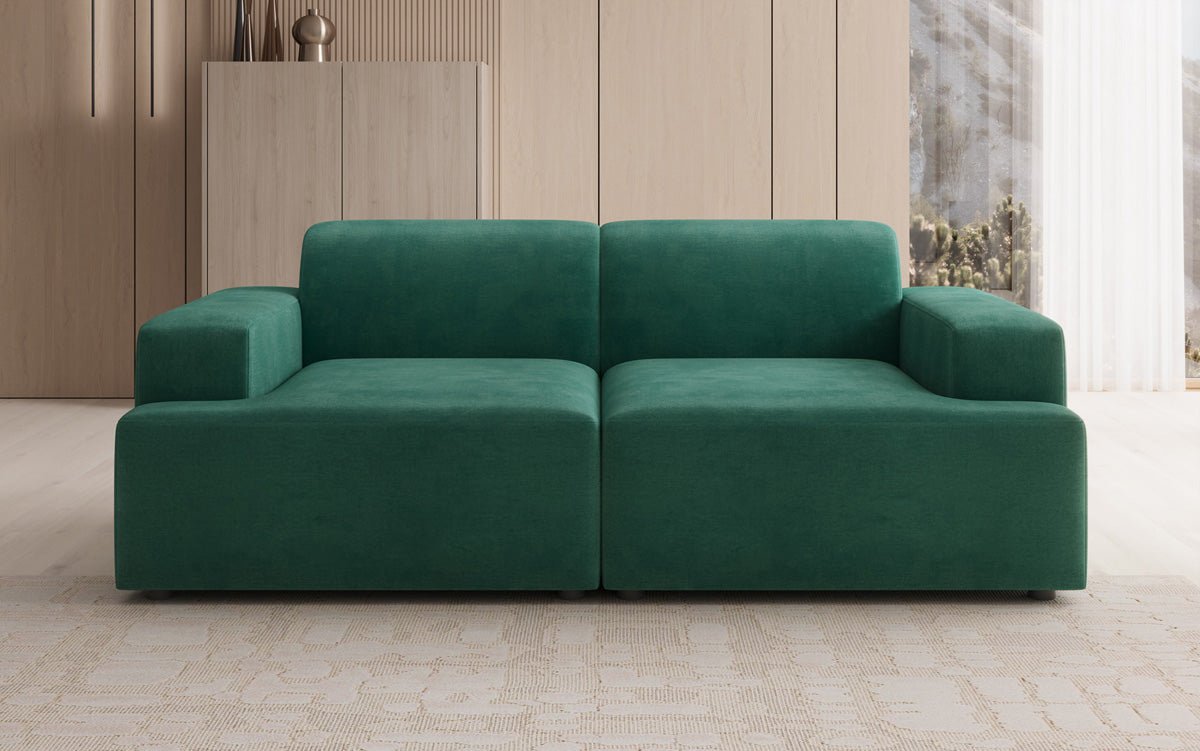 Designer 2-Sëtz Sofa Monza a Samt