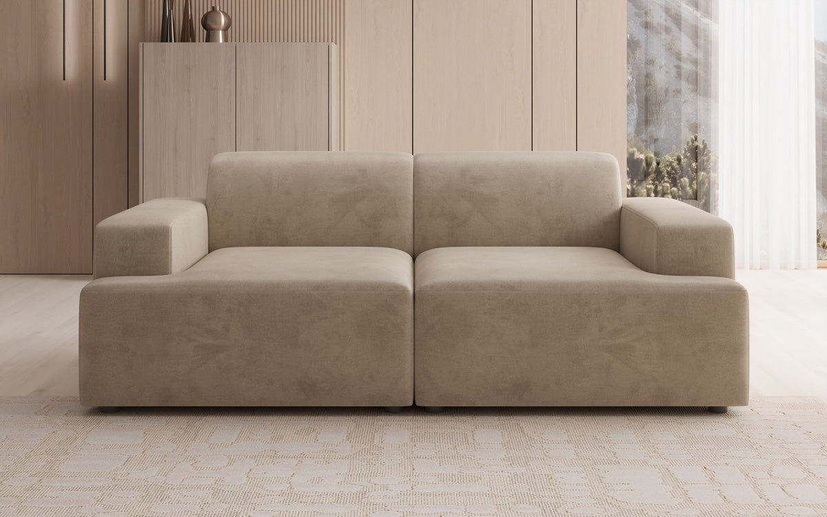 Designer 2-Sëtz Sofa Monza a Samt