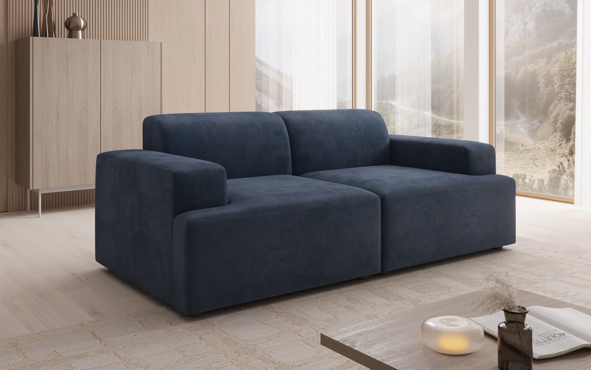 Designer 2-Sëtz Sofa Monza a Samt