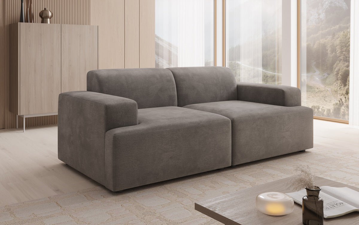 Designer 2 Sitzer Sofa Monza in Samt