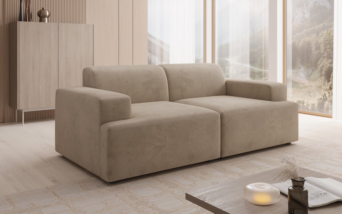Designer 2-Sëtz Sofa Monza a Samt