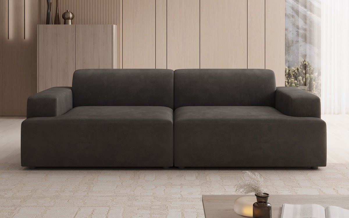 Designer 3-Sëtz Sofa Monza a Samt