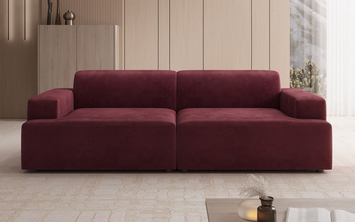 Designer 3-Sëtz Sofa Monza a Samt