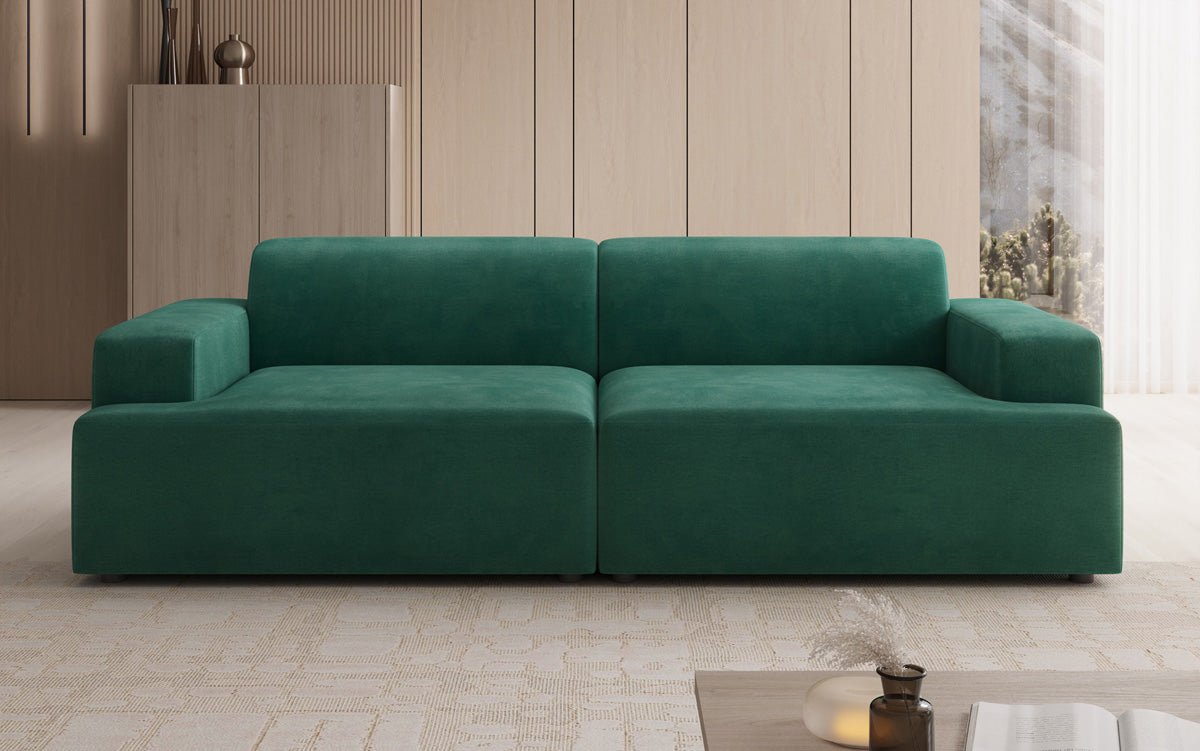 Designer 3-Sëtz Sofa Monza a Samt