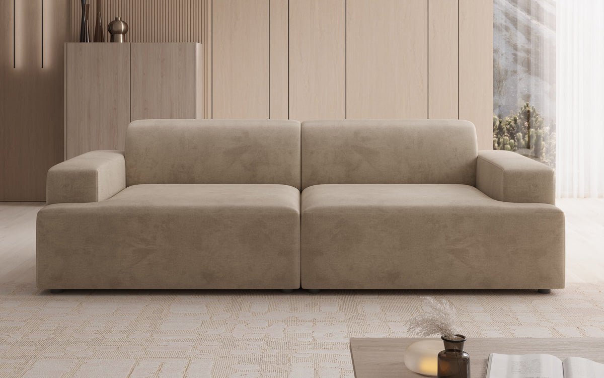 Designer 3-Sëtz Sofa Monza a Samt
