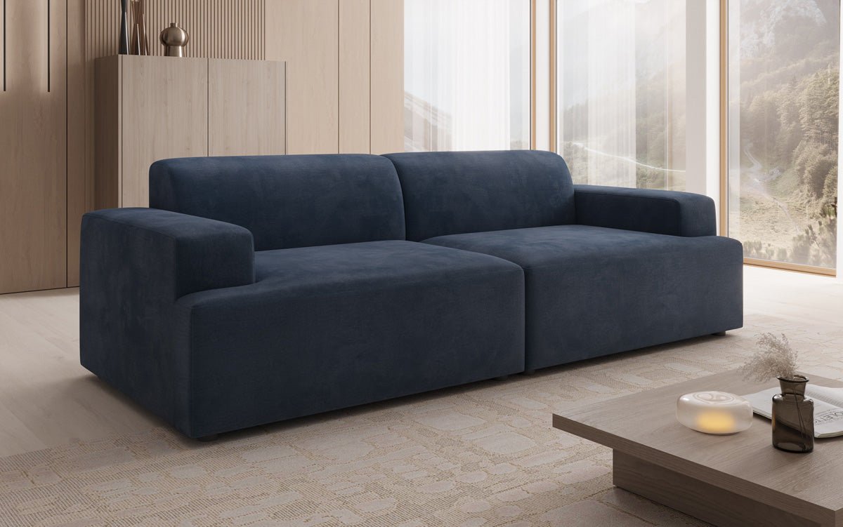 Designer 3-Sëtz Sofa Monza a Samt