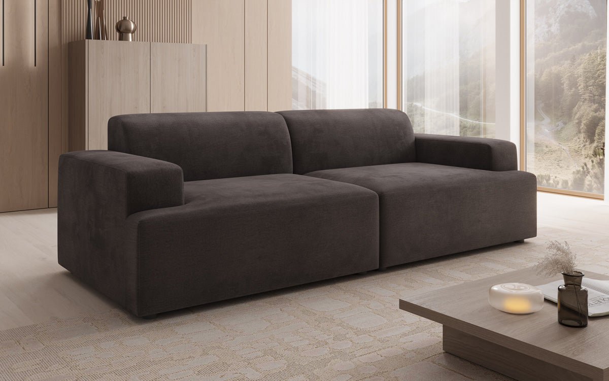 Designer 3-Sëtz Sofa Monza a Samt