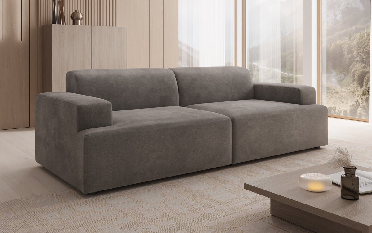 Designer 3-Sëtz Sofa Monza a Samt