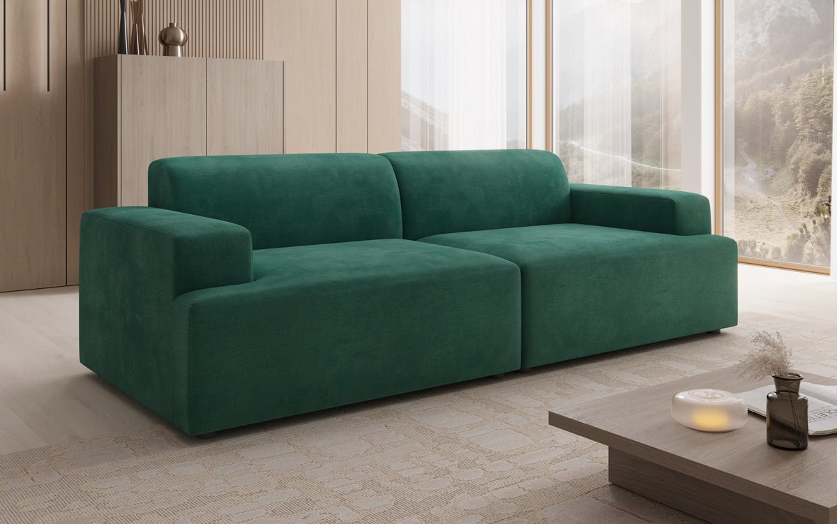 Designer 3-Sëtz Sofa Monza a Samt