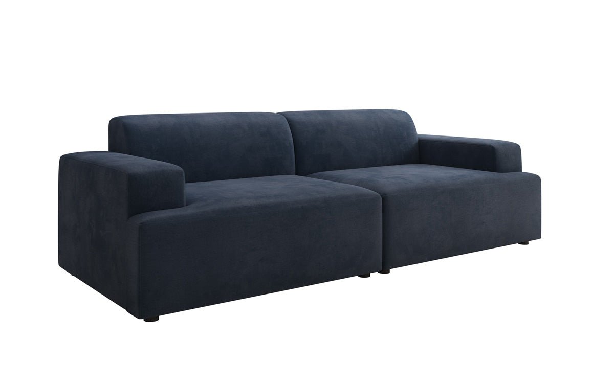 Designer 3-Sëtz Sofa Monza a Samt