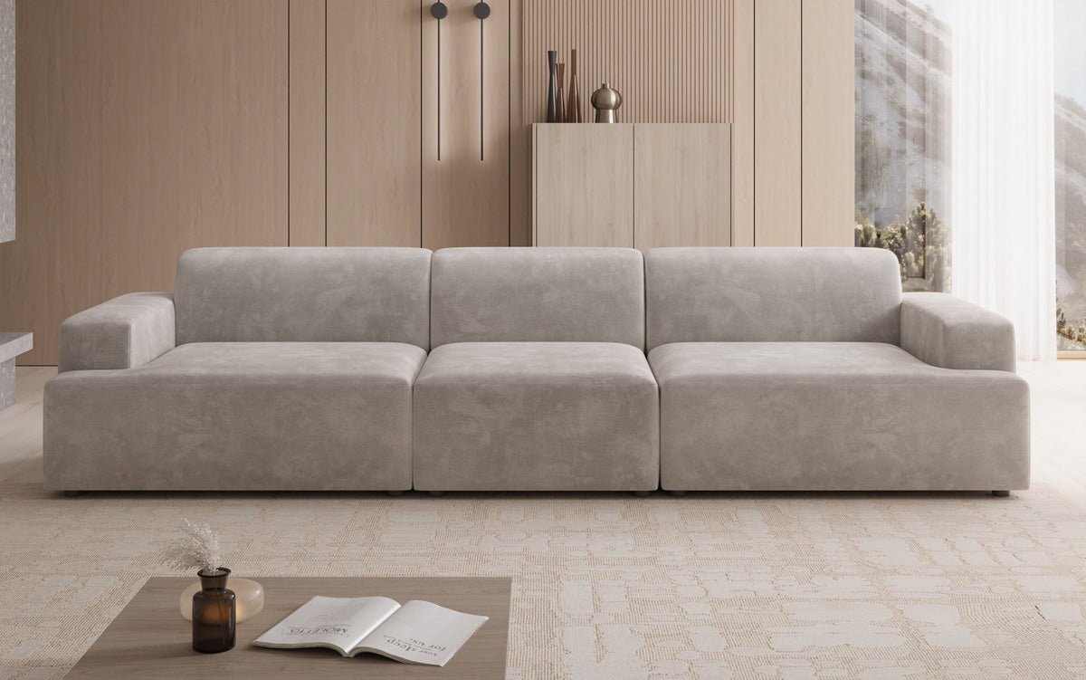 Designer Sofa Monza 3 Sëtz XXL a Samt